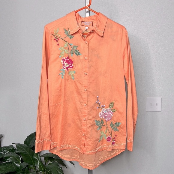 Johnny Was Tops - NEW Johnny Was Floral Button Up NWT